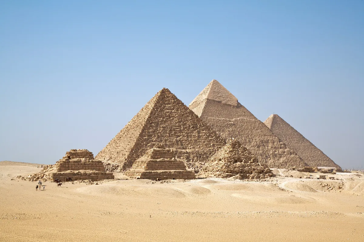 the pyramids of Giza