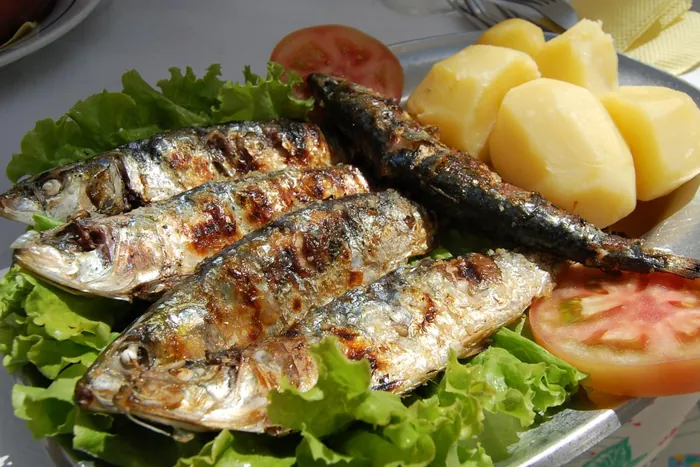 grilled sardines in Nazaré